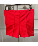 Vintage Polyester Red Pull On Shorts L 12 5” - €17,30 EUR