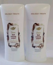 2 Dove Holiday Treats Women&#39;s Antiperspirant Deodorant Hot Cocoa Swirl 2.6 oz - $17.95