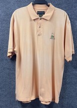 IZOD Club Polo Golf Shirt  Mens Large Orange River Bend Links Cotton Pul... - £14.60 GBP