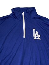 LA Dodgers Quarter Zip Pullover Jacket Blue MLB Coca Cola Patch Adult XL image 4