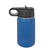 Blue 12oz Double Wall Insulated Stainless Steel Sport Bottle w/  Flip To... - £13.95 GBP