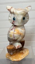 Vintage 7” carved marble stone owl paper weight - £32.07 GBP