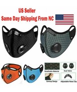 Cycling Face Mask with Activated Carbon Filter Valves Sports Reusable 1 ... - $7.46 CAD+