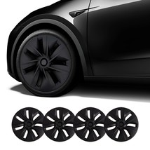 Tesla Model Y Wheel Cover Hubcap - 19&#39;&#39; Inch Black CWSK X4 - £90.94 GBP