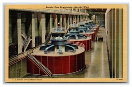 Boulder Dam Powerhouse Nevada Side Boulder Dam  Nevada NV UNP Linen Postcard S13 - £2.18 GBP