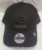 Green Bay Packers New Era Momentum 9FORTY Adjustable Snapback Hat - Black-NFL - £19.43 GBP