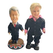 Gemmy Bill & Hillary Clinton Animated Talking Dancing Figures 2005 Tested Works image 2