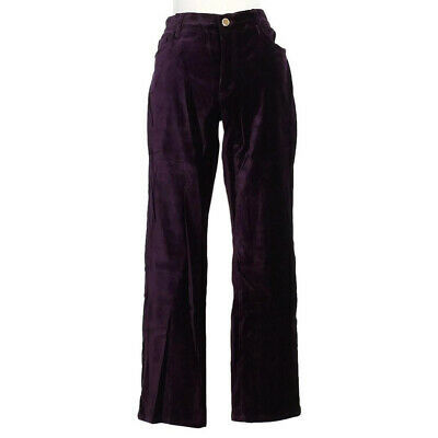 RALPH LAUREN Plum Purple Stretch Velveteen 5 Pocket Straight Pants 12 - $59.99