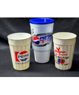 Vintage PEPSI Souvenir DARLINGTON Plastic Tumblers NASCAR WINSTON CUP - ... - $8.46