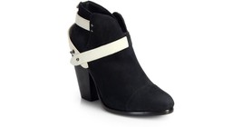 Rag &amp; Bone Harrow Black Leather Ankle Boots Heels Booties  Sz 36.5, 6.5,... - $148.49