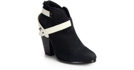 Rag &amp; Bone Harrow Black Leather Ankle Boots Heels Booties  Sz 36.5, 6.5, New! - £111.05 GBP