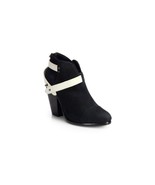 Rag &amp; Bone Harrow Black Leather Ankle Boots Heels Booties  Sz 36.5, 6.5,... - $148.49