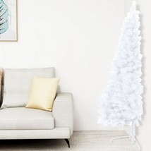  Artificial Half Christmas Tree White PVC, Steel Large - $2,190.39 MXN