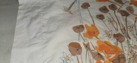 Vintage Vera Neumann Orange Brown Floral Flower Pillowcase Standard Size 31x20 - £14.29 GBP