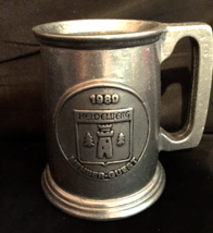 vintage 1989 Heidelberg member-guest pewter mug almost 5 in tall - £7.88 GBP