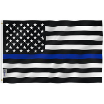 Anley 3x5 Ft Thin Blue Line USA Flag - Honoring Law Enforcement Officers Flags - £5.99 GBP