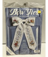 Bow Ties Cross Stitch Happy Easter Unique Door Decoration JCA 08116 - £11.70 GBP