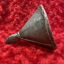 Vintage Metal Funnel Hand Made Spout Mouth Is 5 1/4” Opening 5 7/8” Long - £16.43 GBP