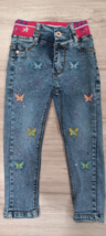 Zara Baby Girls Jeans Size 18 Months Embroided Butterflies - £10.21 GBP
