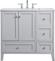 Bathroom Vanity Sink Traditional Antique Single Brushed Nickel Gray Silve - £1,377.42 GBP