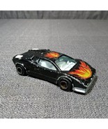 Majorette Diecast Lamborghini #237 France RARE Black with Flames ECH 1/56 - £10.44 GBP