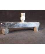 LAB GAS FIXTURE 2 Female 1/2&quot; Ports to 1 Male 1/2&quot; Port Chrome Plate Brass - $29.77 CAD
