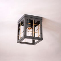 COUNTRY TIN CEILING LIGHT in with BRASS CROSS BARS Handcrafted (No Glass... - $135.95
