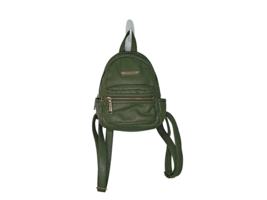 Steve Madden Mini Backpack Green Bag Purse Faux Leather Handbag Logo Gol... - £19.95 GBP