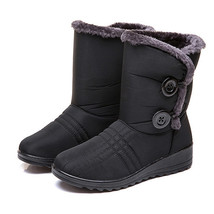 winter women&#39;s boots; boots to the middle of the calf; high waterproof women&#39;s w - £28.65 GBP