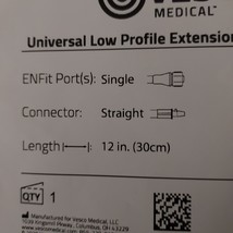 Universal Low Profile Feeding Tube Extension set vesco 1002 ENFit Port S... - £14.17 GBP