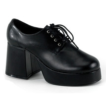 JAZZ02/B/PU Men&#39;s Black Platform Disco Retro 70&#39;s Pimp Daddy Costume Shoes - $71.95