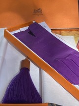 NIB Tags Hermes Ultra Violet Purple Kidskin Leather Gloves Size 6-1/2 Bu... - $11,568.51 MXN