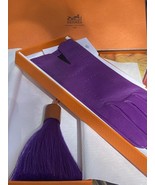 NIB Tags Hermes Ultra Violet Purple Kidskin Leather Gloves Size 6-1/2 Bu... - $11,568.51 MXN