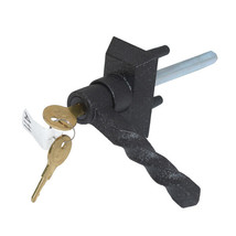 Garage Door Lock L Handle Black Powder Coat Zinc Crinkle Finish 3.62″ St... - $445.47 MXN