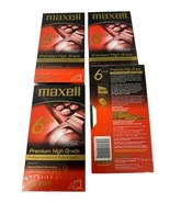 Lot of 2 Maxwell High Grade VHS T-120 6 Hour Video Cassette Tapes Sealed... - $322.11 MXN