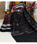 Handcrafted Odisha Sambalpuri Pasapali cotton Sarees with Intricate Weaving - $1,798.08 MXN