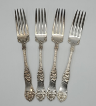 Vintage 1881 Rogers Oneida Silverplate Briar Rose Dinner Fork - Set of 4 - $29.02