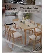 Fuloon Stretch Jacquard Chair Seat Covers,Removable Washable Beige 4 - $15.84
