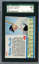 1962 Post Cereal Mickey Mantle #5 SGC 3 P1354 - £131.83 GBP
