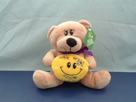 Get well soon yellow smilie face plush stuffed brown  bear Kelli Loons - £14.84 GBP