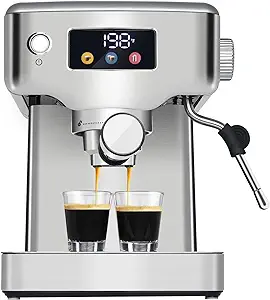 Espresso Machine 20 Bar, Stainless Steel Espresso Machine With Milk Frot... - £217.74 GBP