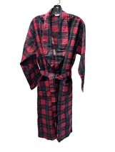 Tomlen Vintage Flannel Robe NWOT Plaid Belted Bath Dressing Men S/M Sanf... - $62.94