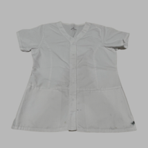 Women&#39;s Fundamentals White scrub Top Nursing Solid Pockets To Dye Custom... - £7.46 GBP