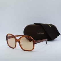TOM FORD FT1034 45E Shiny Light Brown / Brown 57-21-140 Sunglasses New Authentic - £119.94 GBP