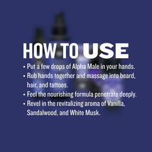 Gibs Alpha Male Beard, Hair & Tattoo Oil 1 oz. image 2