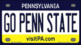 Go Penn State Pennsylvania Novelty Mini Metal License Plate Tag - £11.82 GBP