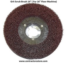 Grit Scrub Brush 14&quot; (for 16&quot; Floor Machine) vinyl, concrete, terrazzo, ... - £165.18 GBP