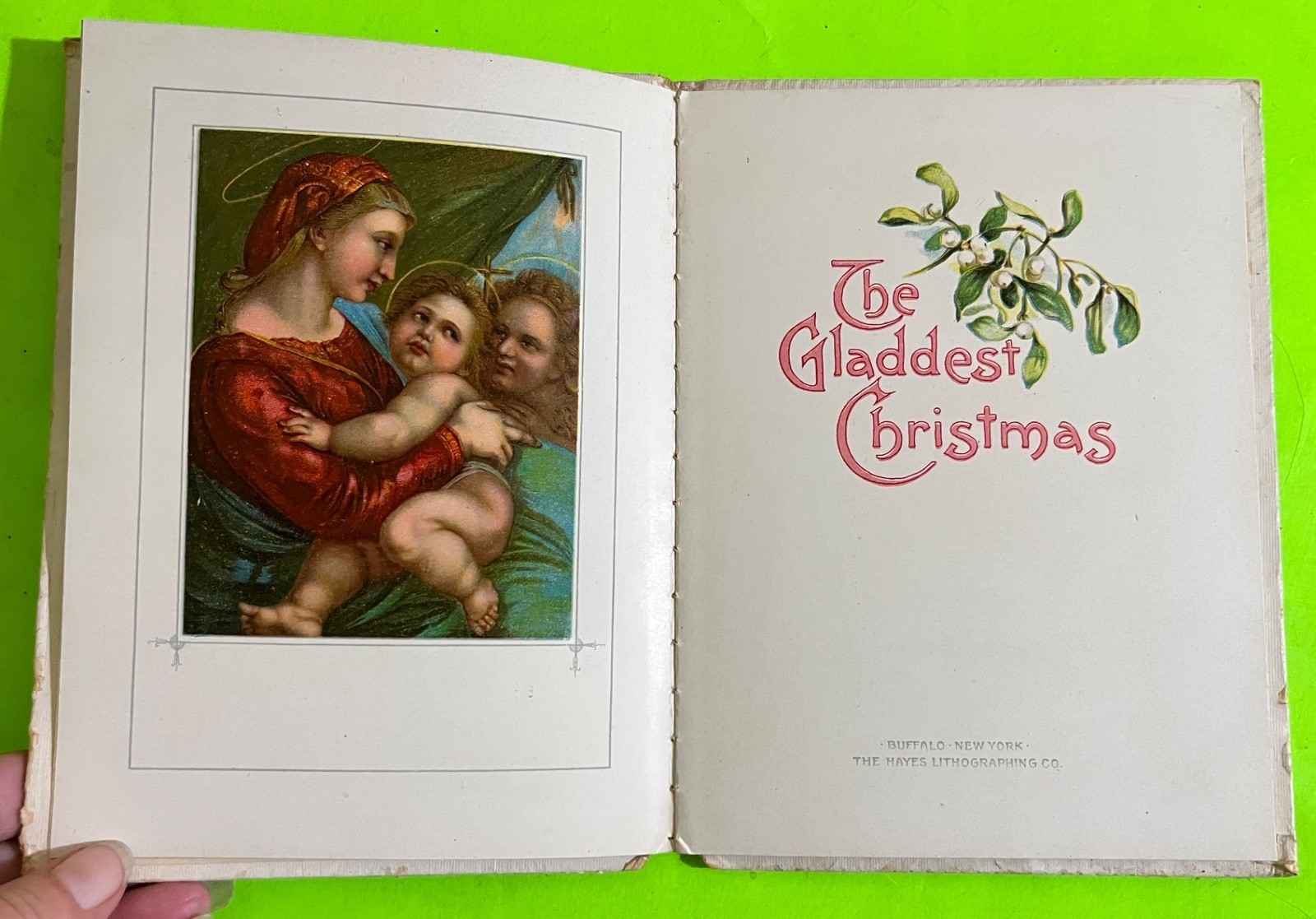 Vtg The Gladdest Christmas (Christmas verse collection) Herrick et al (HC 1911 ) Item image 2