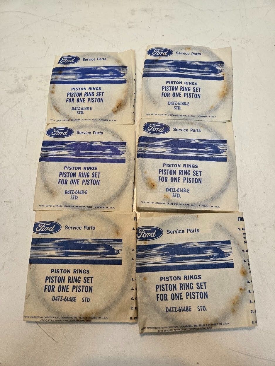 6 Quantity of Ford D4TZ-6148-E Piston Ring Sets | 5 Rings Per Set (6 Qua... - $69.99