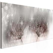 Tiptophomedecor Stretched Canvas Floral Art - Drops Of Dew Pink Narrow - Stretch - £71.93 GBP+